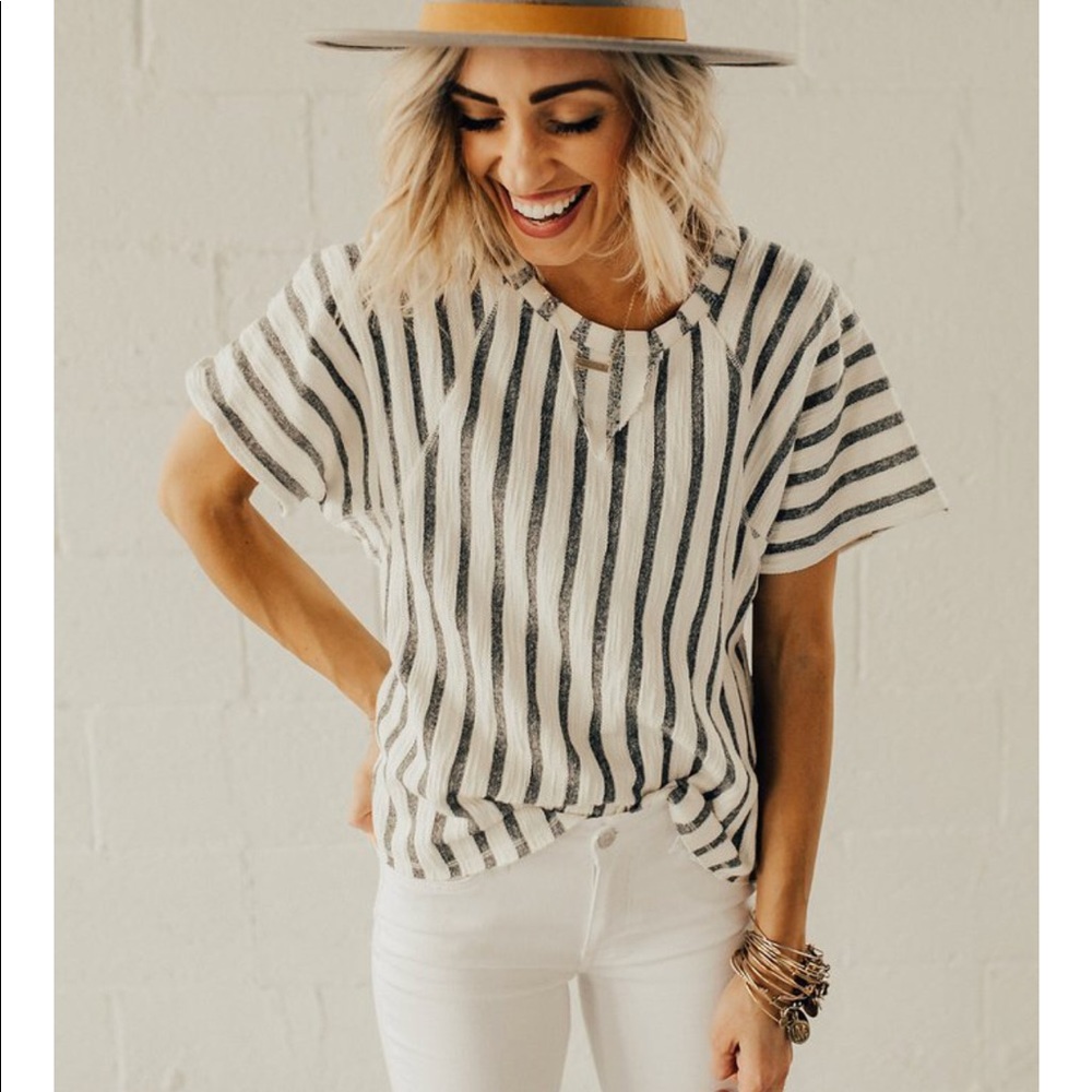 ROOLEE short sleeve striped top